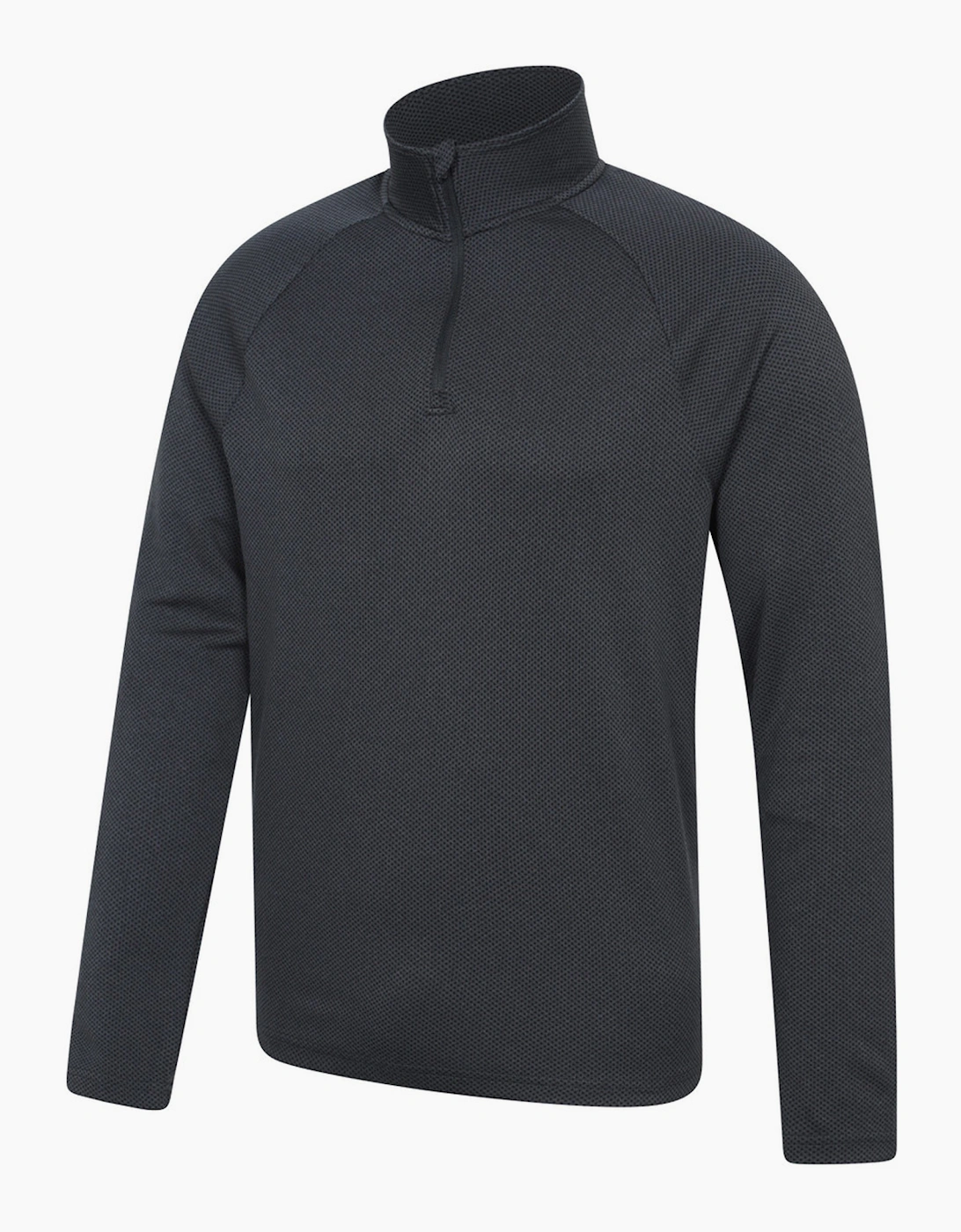 Mountain Warehouse Mens Spin Textured Half Zip Sweatshirt