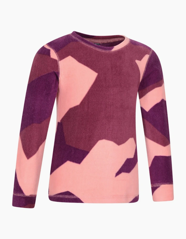 Mountain Warehouse Childrens/Kids Camo Polar Fleece Base Layer Set