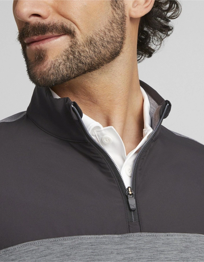 Mens Cloudspun Colorblock Quarter Zip Jumper