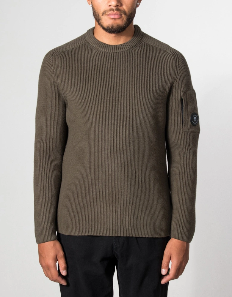 Full Rib Cotton Crewneck Lens Jumper