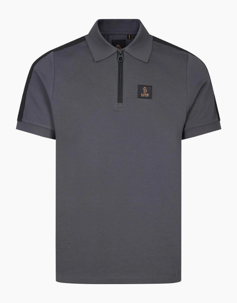 Luke1977 Caltech 1000 Zip Polo Shirt - Charcoal
