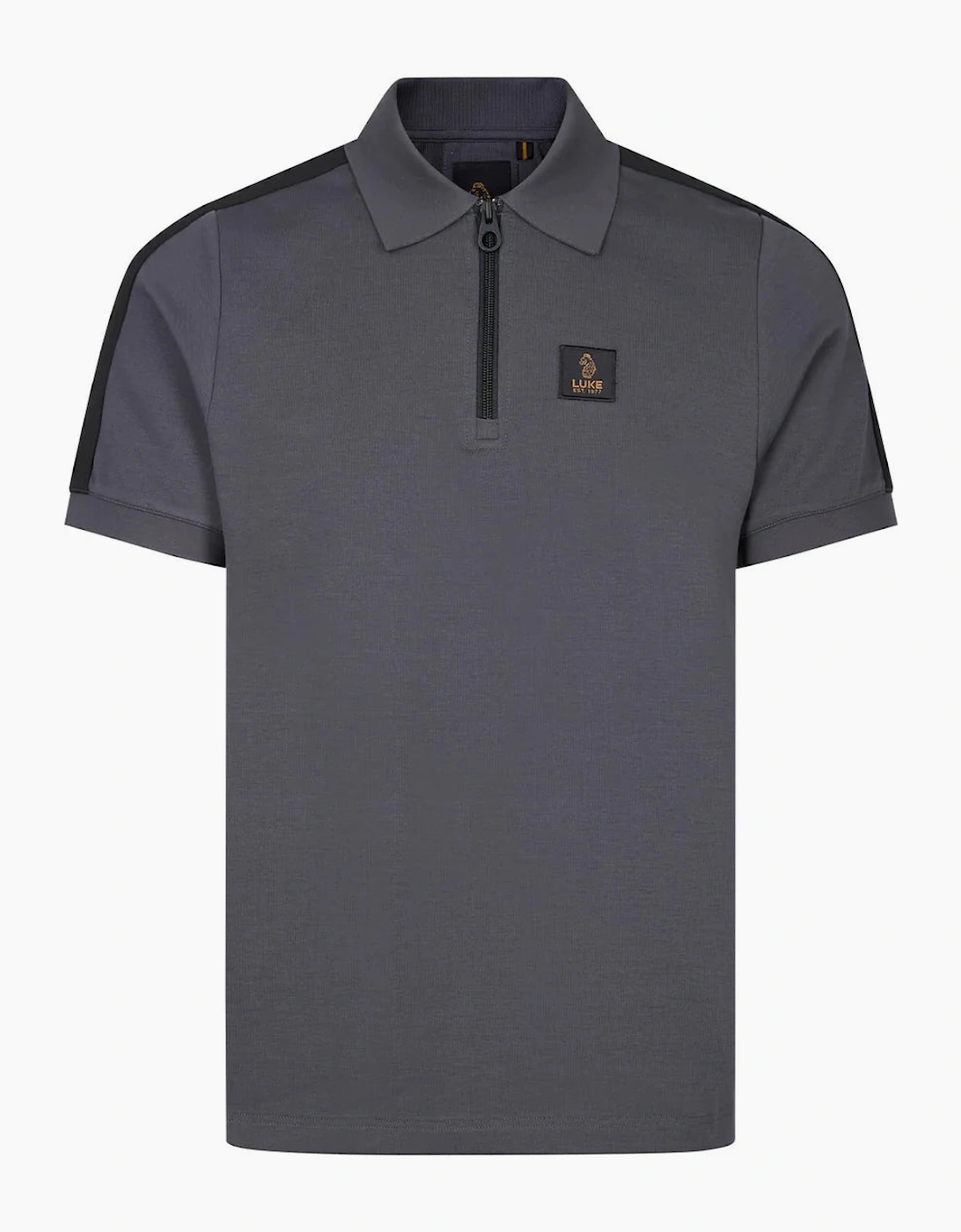 Luke1977 Caltech 1000 Zip Polo Shirt - Charcoal