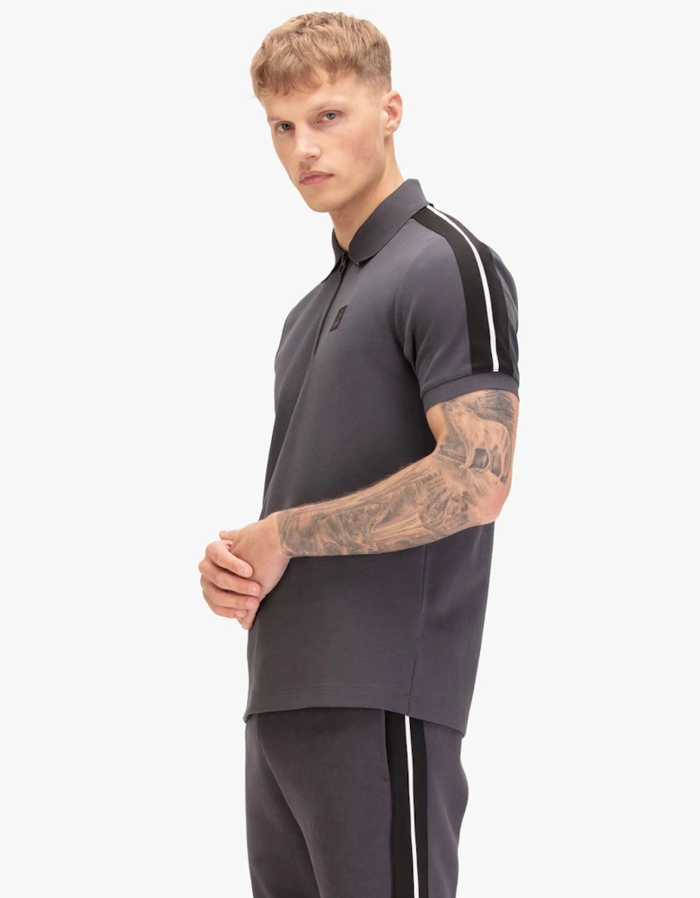 Luke1977 Caltech 1000 Zip Polo Shirt - Charcoal