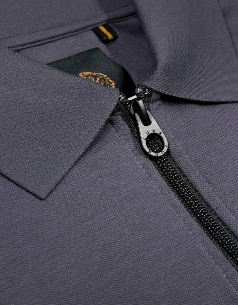 Luke1977 Caltech 1000 Zip Polo Shirt - Charcoal