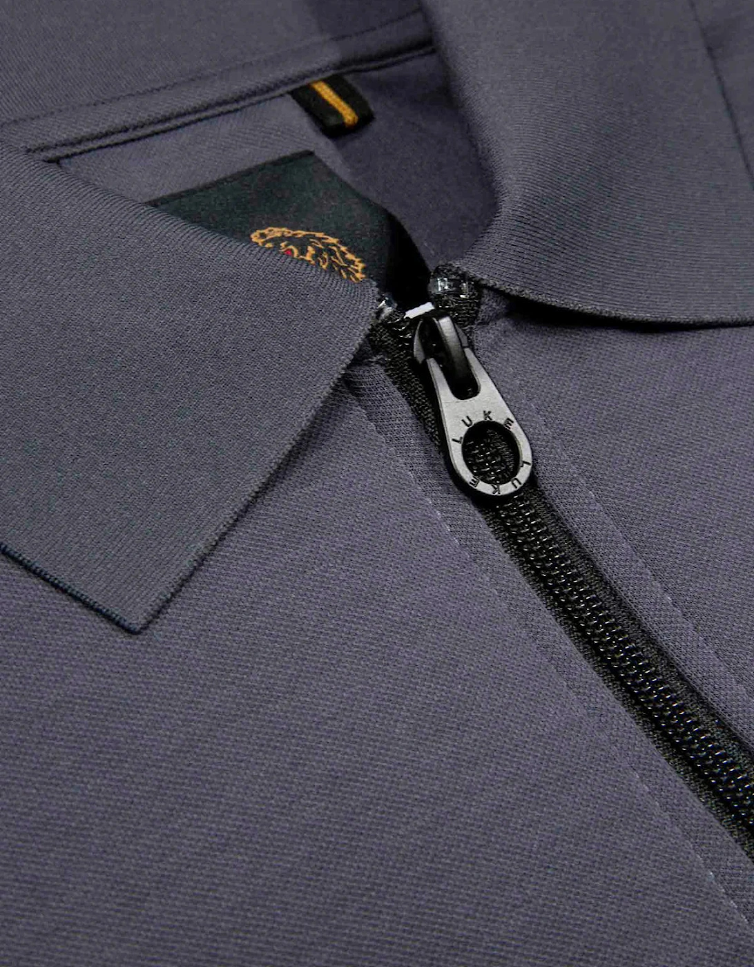 Luke1977 Caltech 1000 Zip Polo Shirt - Charcoal