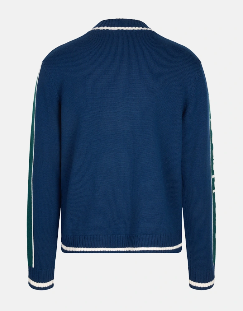 Pyramid Jacquard Jacket Blue