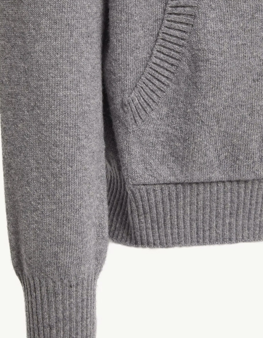 Kids Hooded Knit Cardigan Grey