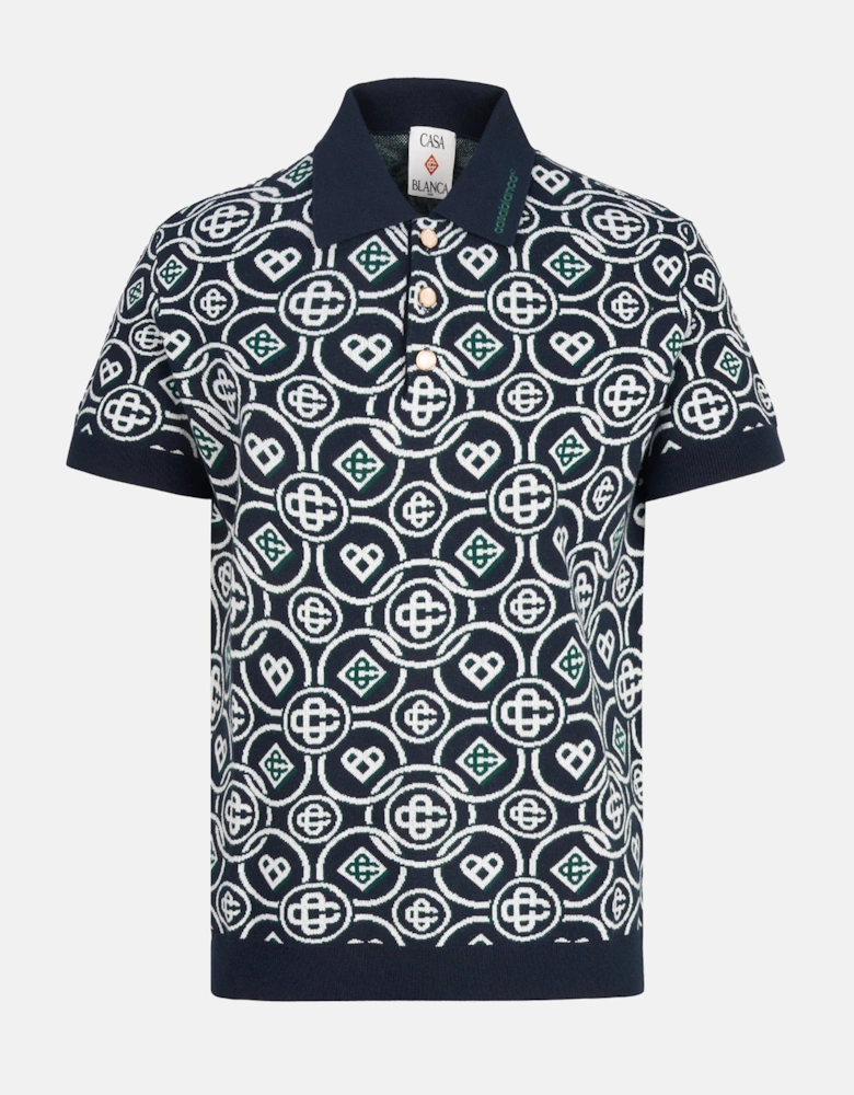 Monogram Polo Shirt Navy