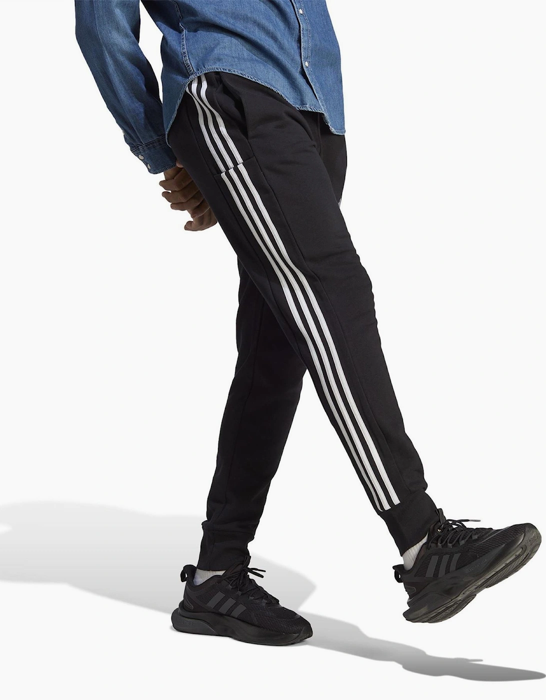 Essentials French Terry Tapered Cuff 3  Stripes Joggers