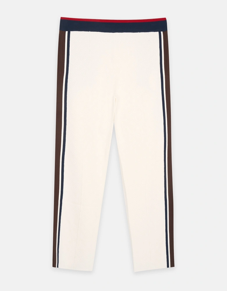 Cafe Stripe Trousers White