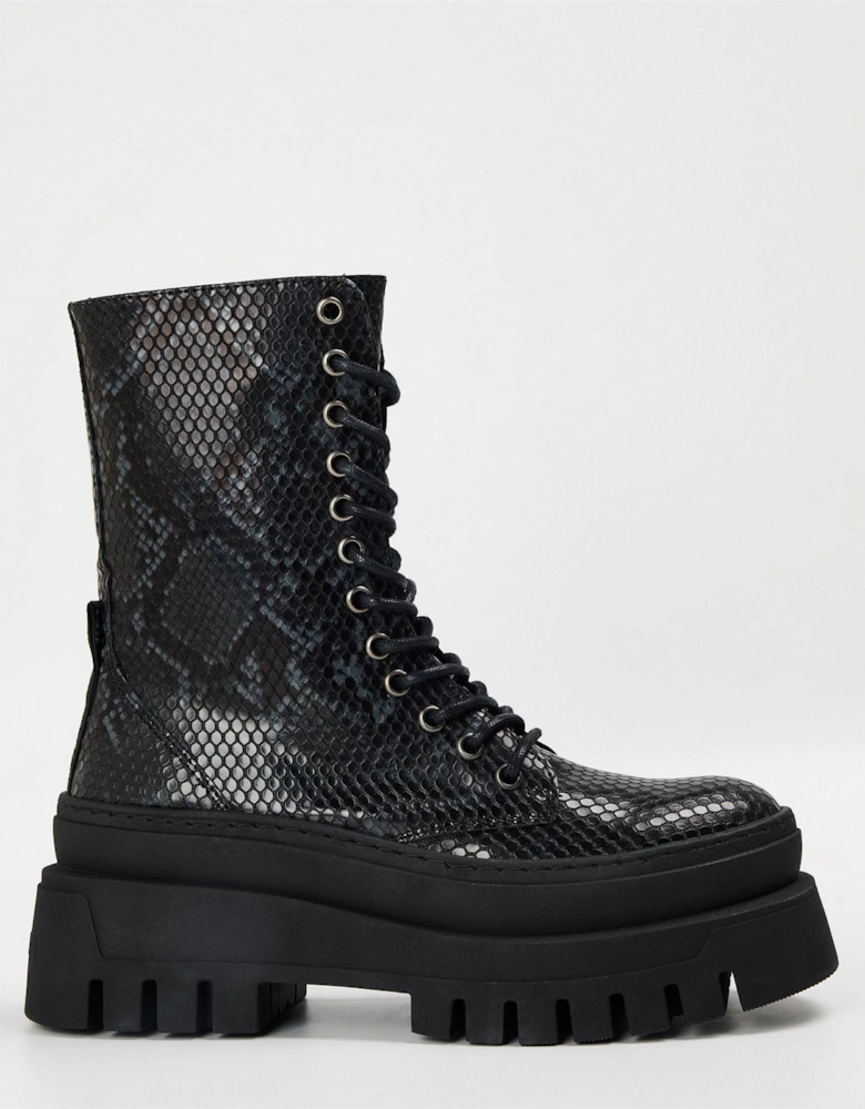 Coast Snake Patterned Platform Boots
