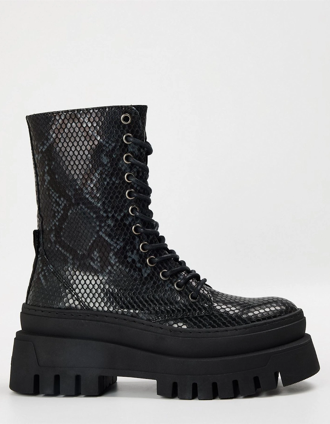 Coast Snake Patterned Platform Boots