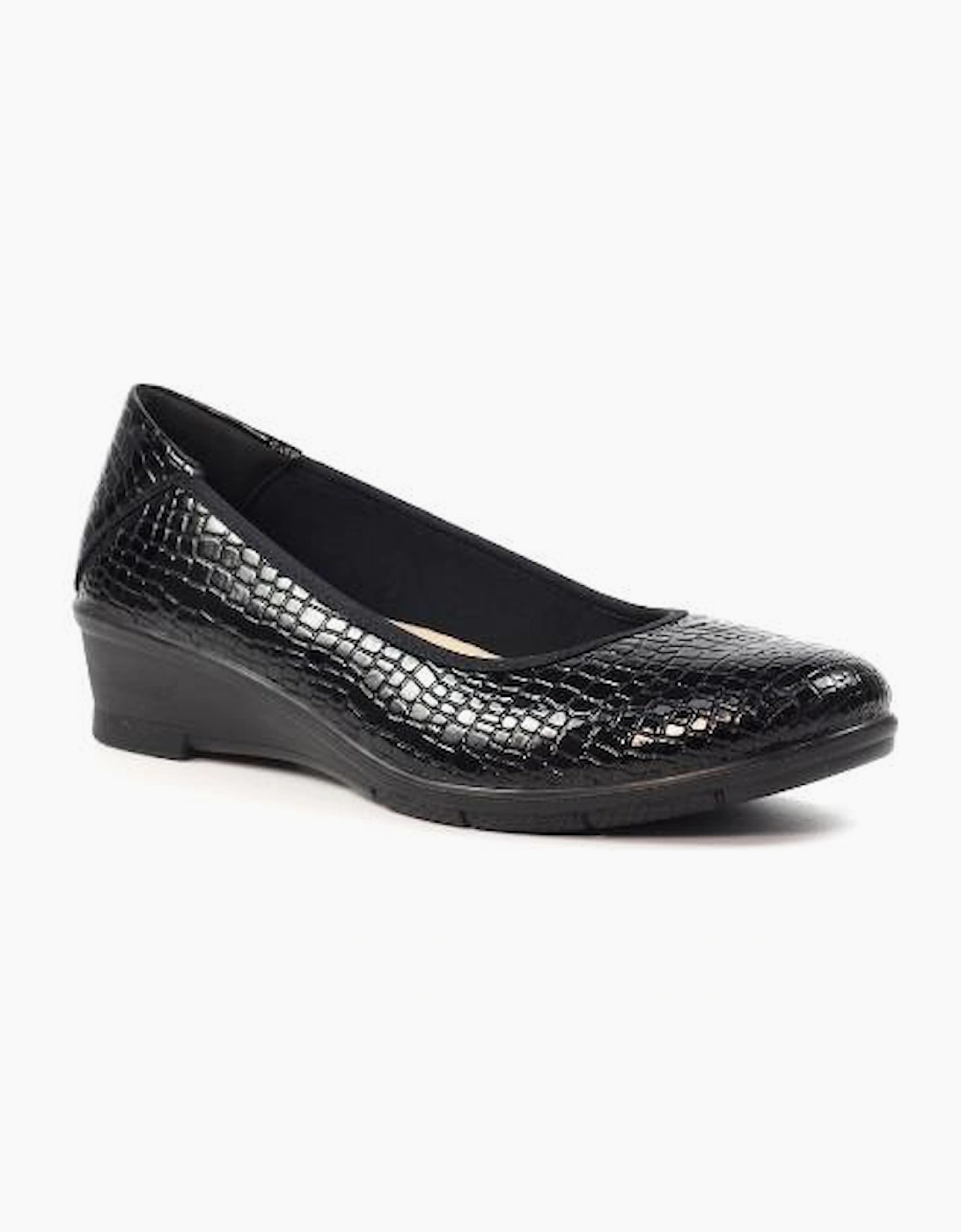 Lunar Winnie wedge shoe FLN050 in Black, 2 of 1