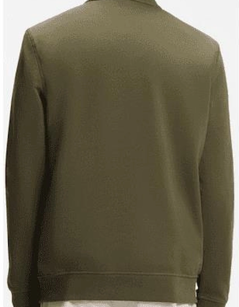 Zetrust Patch Logo Green Quarter Zip Sweatshirt