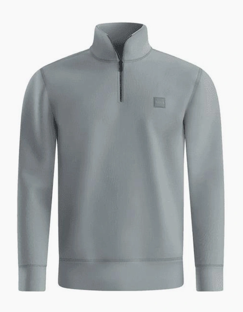 Zetrust Patch Logo Grey Quarter Zip Sweatshirt