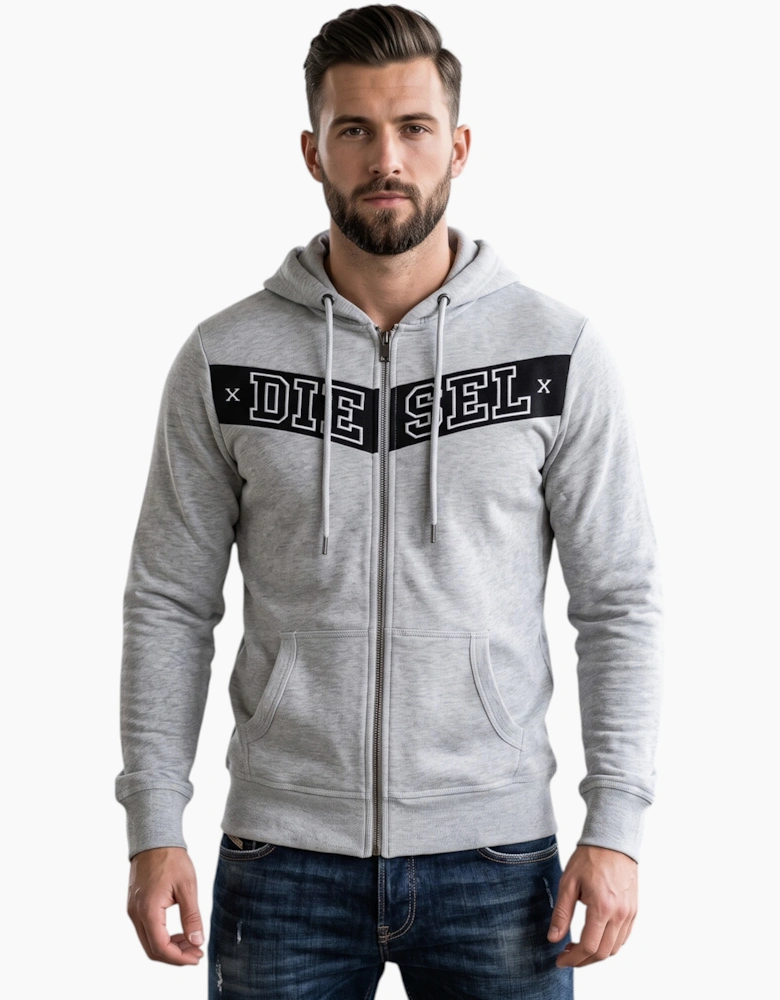 DIESEL S AUV Mens Hoodies Gym Casual Sweatshirt Top Full Zip Hoody Jumper Bottom
