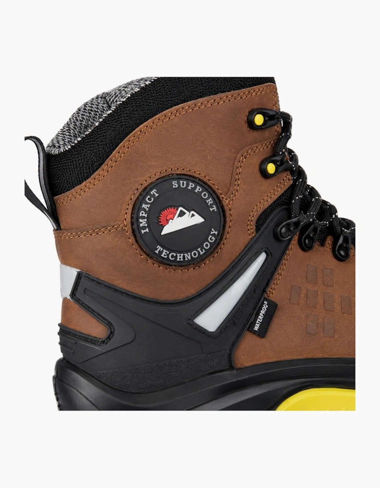 Himalayan 5802 Vibram Zipper Unisex Composite Toe Safety Boots Brown