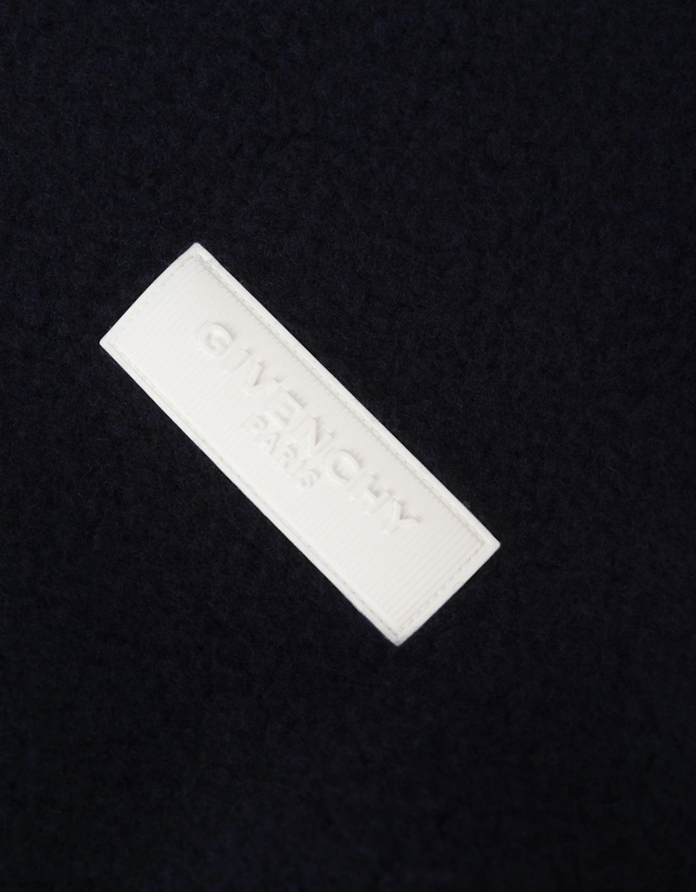 Drop Shoulder Wool Jacket Blue