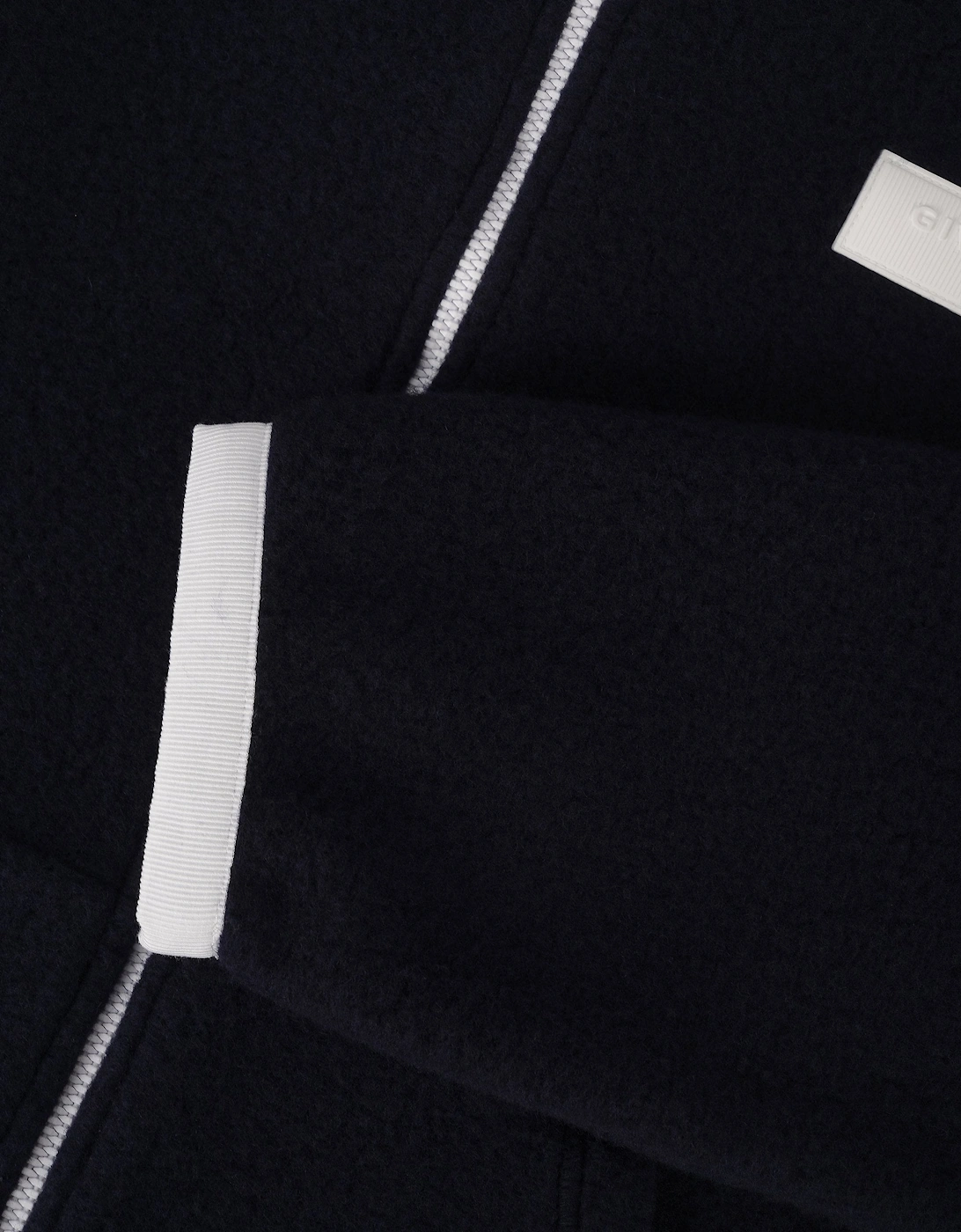 Drop Shoulder Wool Jacket Blue