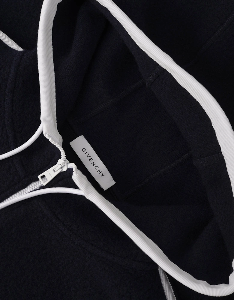 Drop Shoulder Wool Jacket Blue