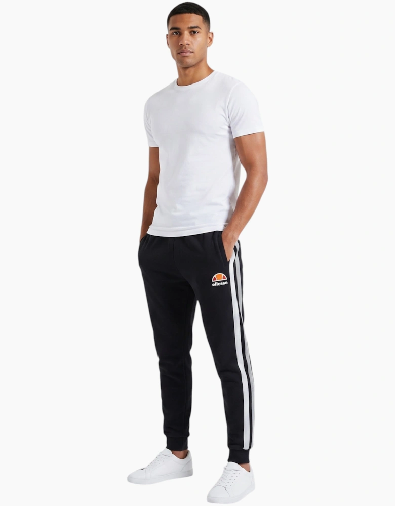 ELLESSE Mens Joggers Fleece Sweatpants Stripe Bottoms Casual Cuffed Gym Trousers