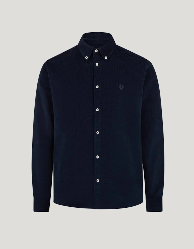 Belstaff Mens Cotton Corduroy Street Shirt - Dark Ink