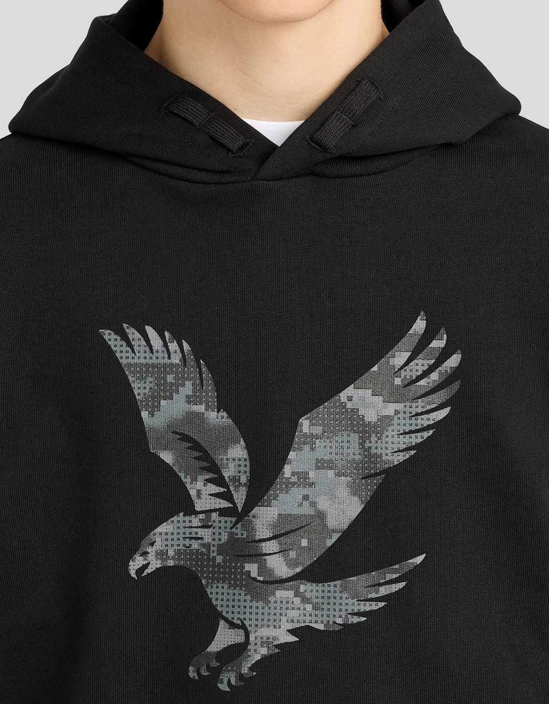 Pixelated Eagle Print Hoodie