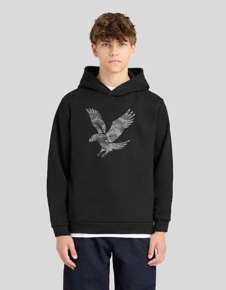 Pixelated Eagle Print Hoodie