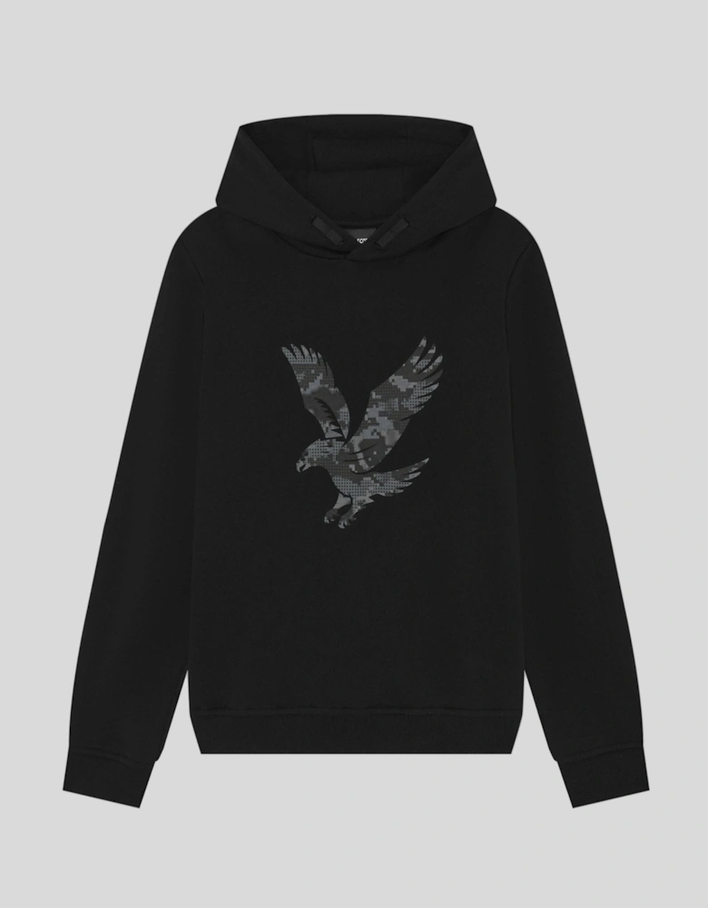 Pixelated Eagle Print Hoodie