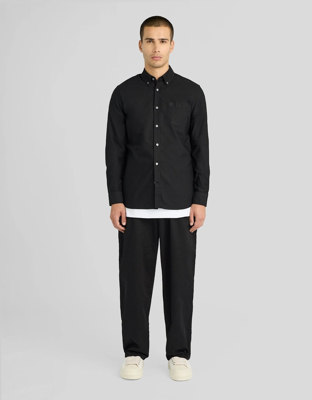 Tonal Button Down Oxford Shirt