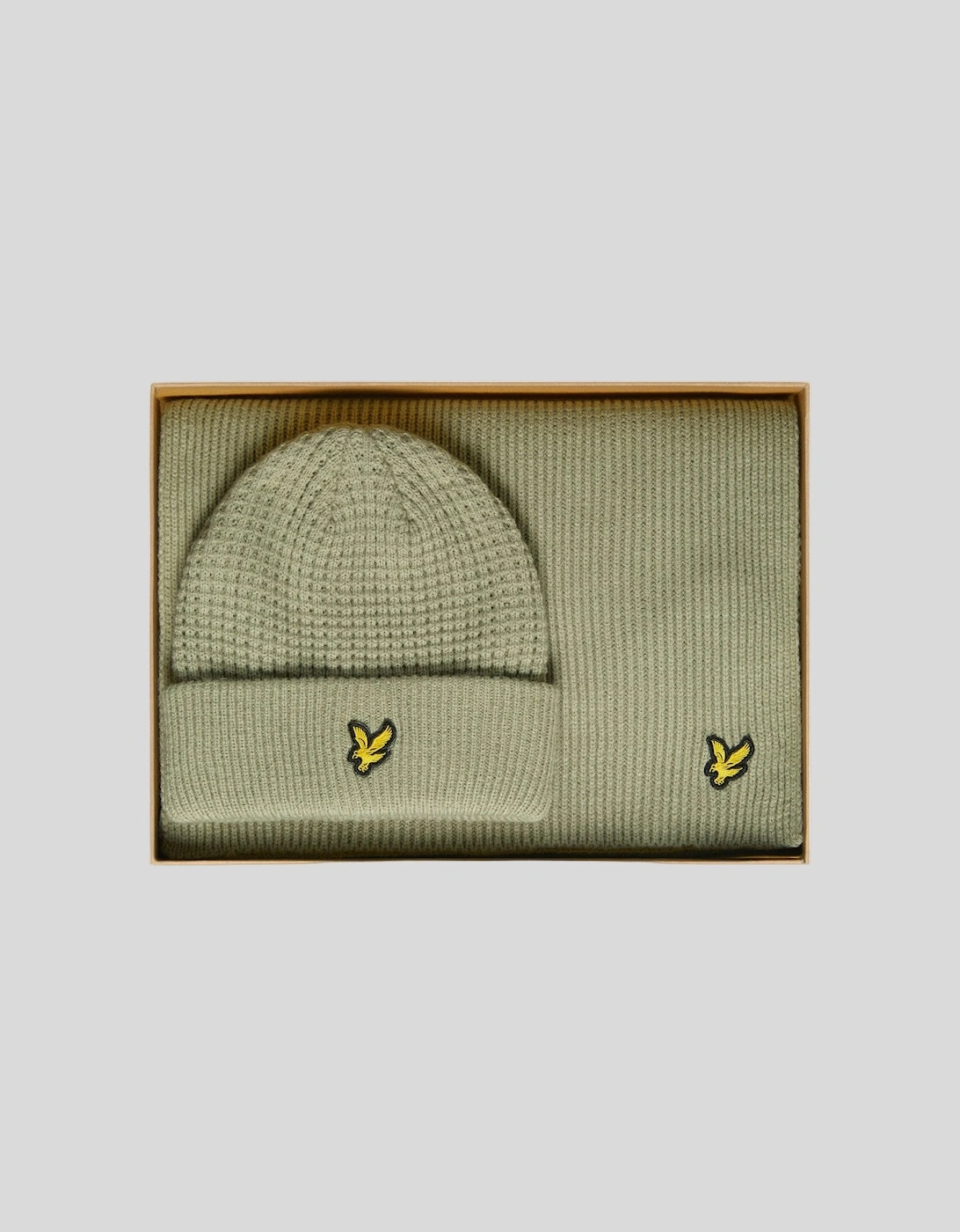 Waffle Scarf and Beanie Set
