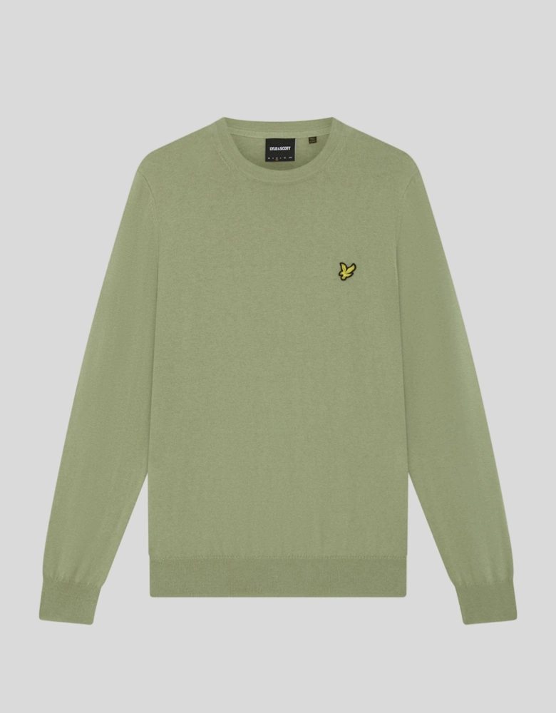 Cotton Merino Crew Neck Jumper