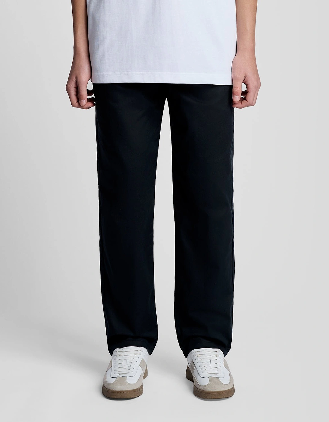 Straight Leg Cotton Trousers