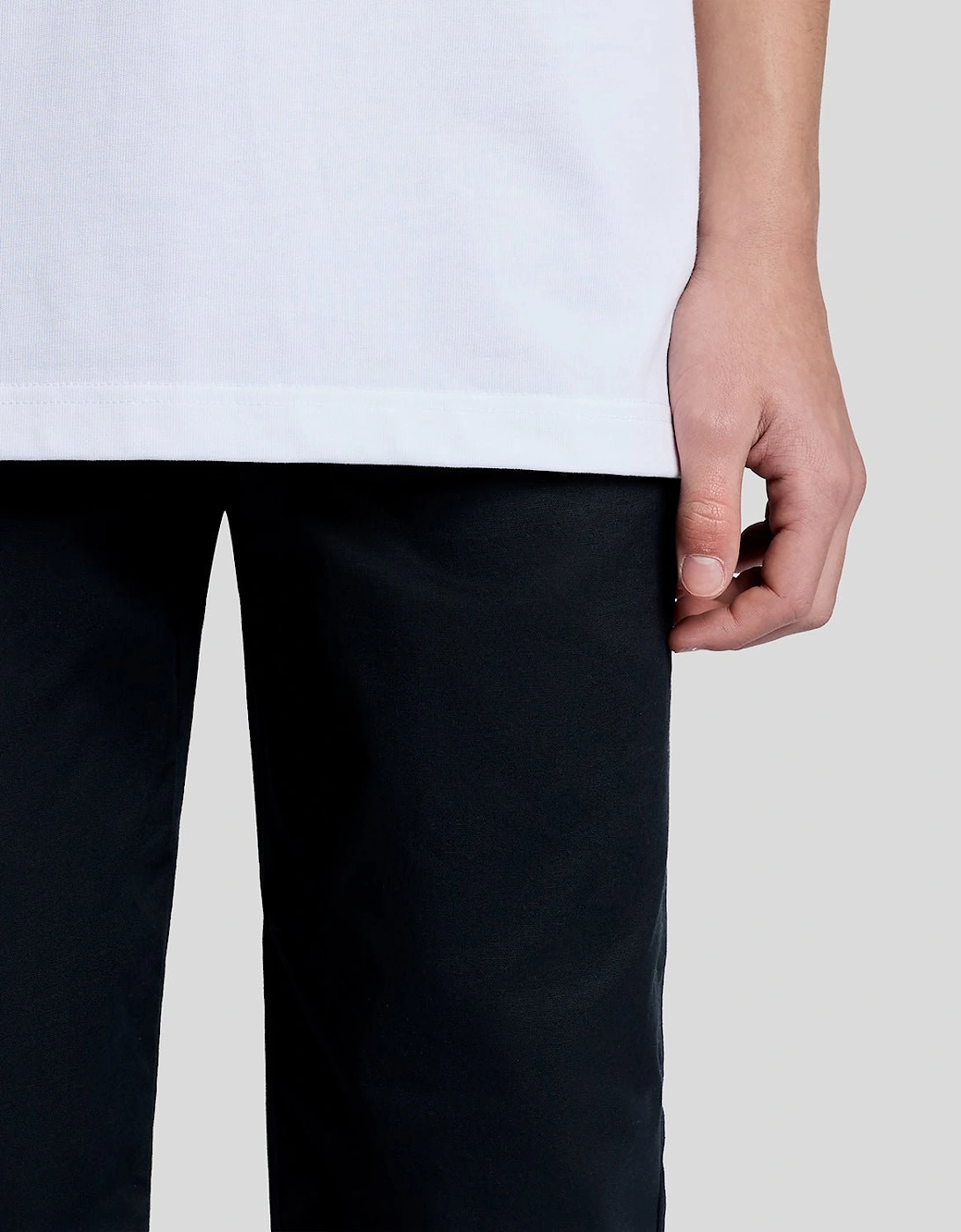 Straight Leg Cotton Trousers