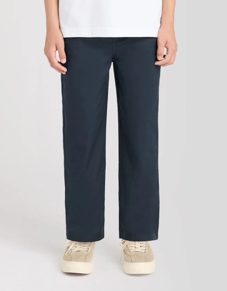Straight Leg Cotton Trousers