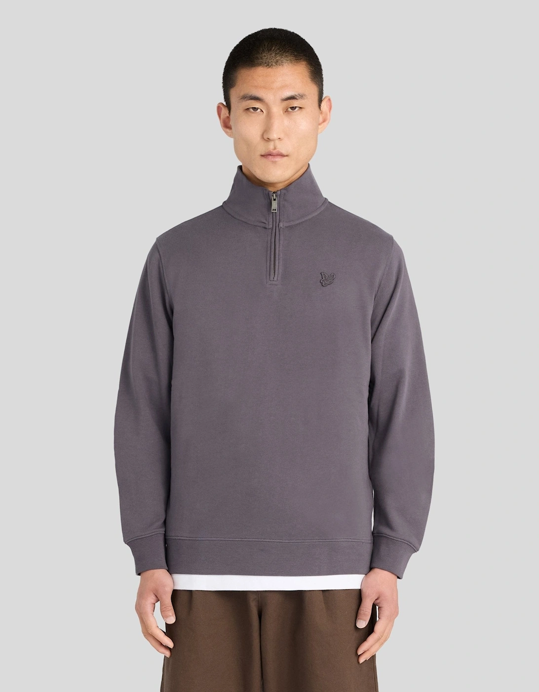 Superfine Cotton 1/4 Zip Sweatshirt, 6 of 5