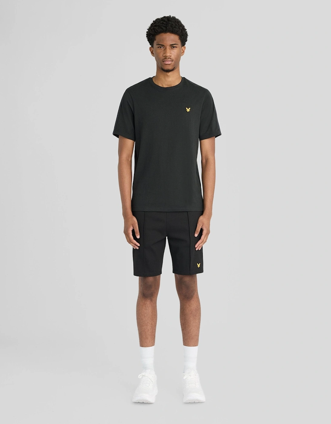 Lyle And Scott Men's Black Padel Taped Shorts - Size 35/34/32