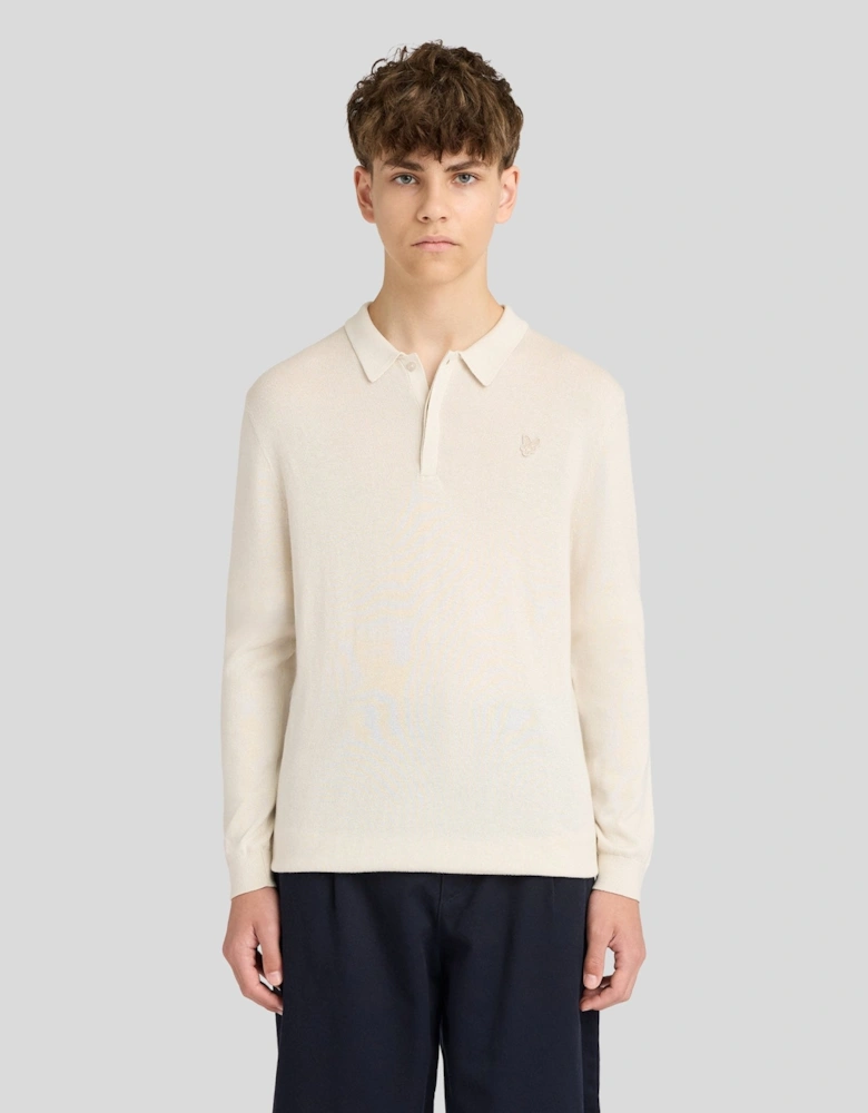 Long Sleeve Cotton Polo Shirt