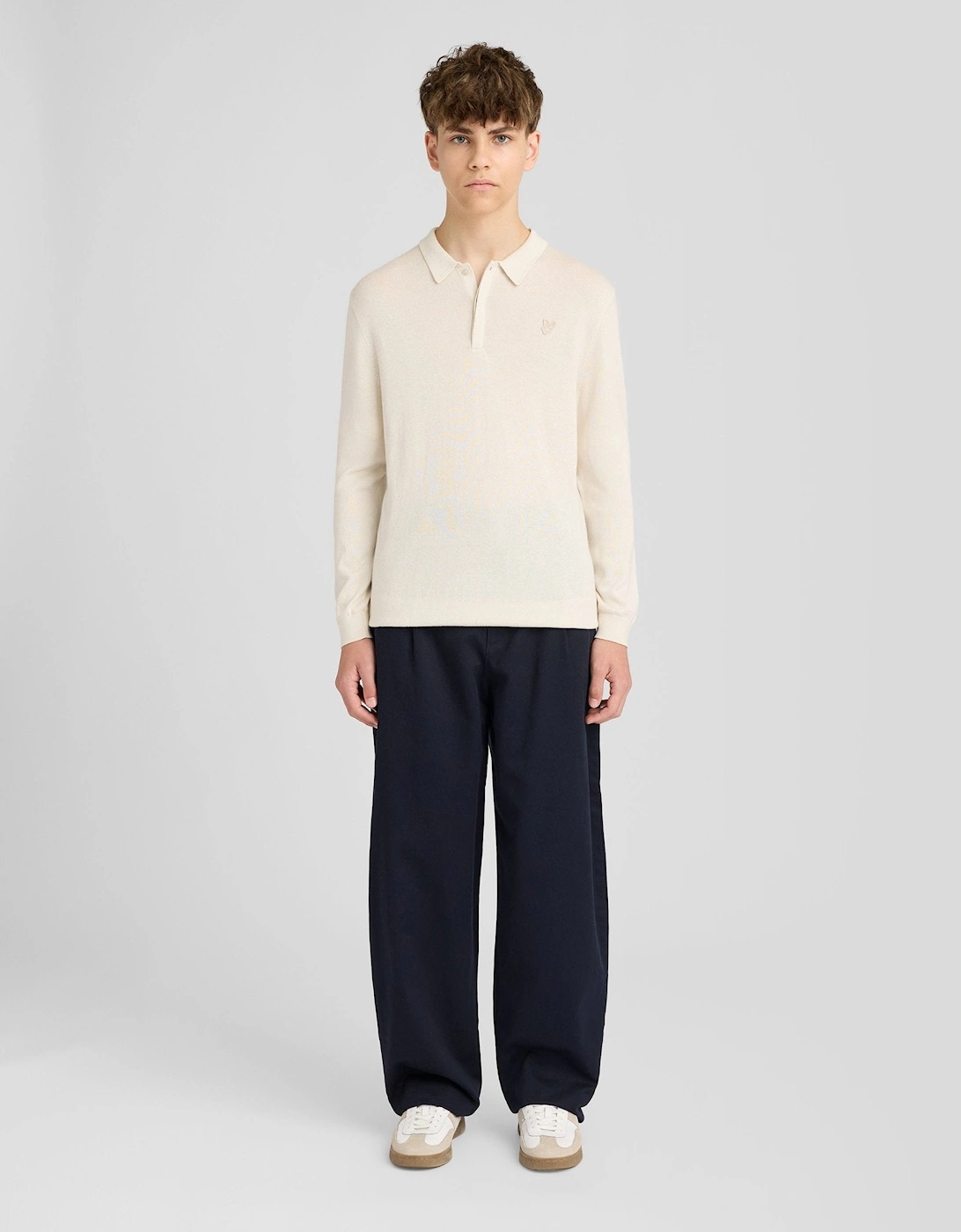 Long Sleeve Cotton Polo Shirt