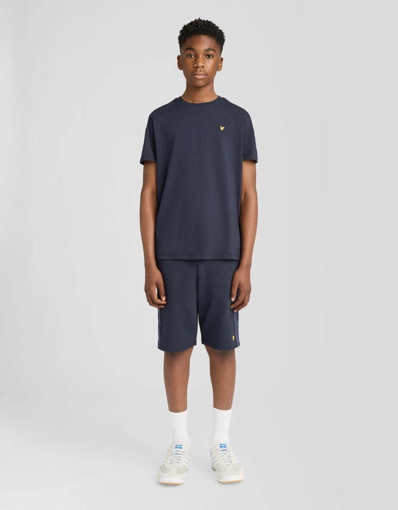 Cotton Blend Jacqaurd Tape T-Shirt