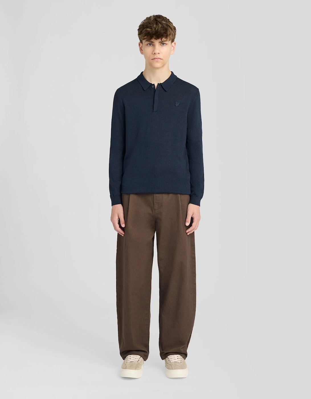 Long Sleeve Cotton Polo Shirt
