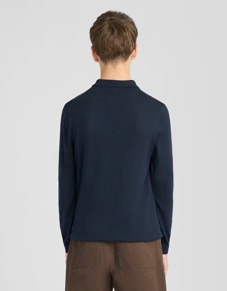 Long Sleeve Cotton Polo Shirt