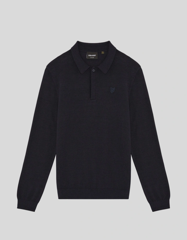 Long Sleeve Cotton Polo Shirt