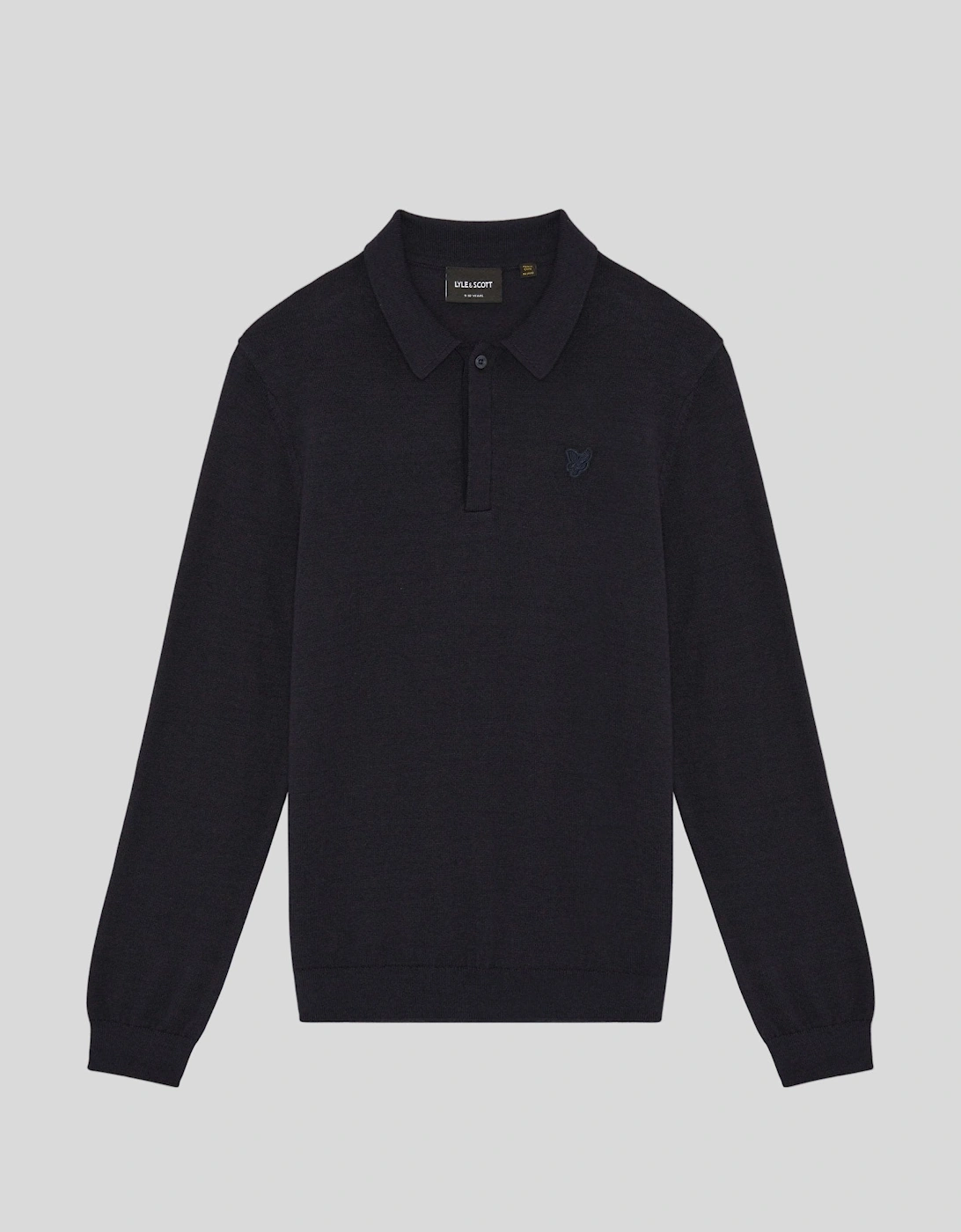Long Sleeve Cotton Polo Shirt