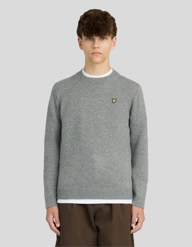 Textured Crew Neck Jumper
