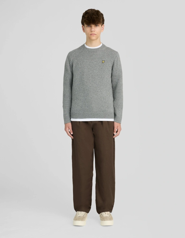 Textured Crew Neck Jumper