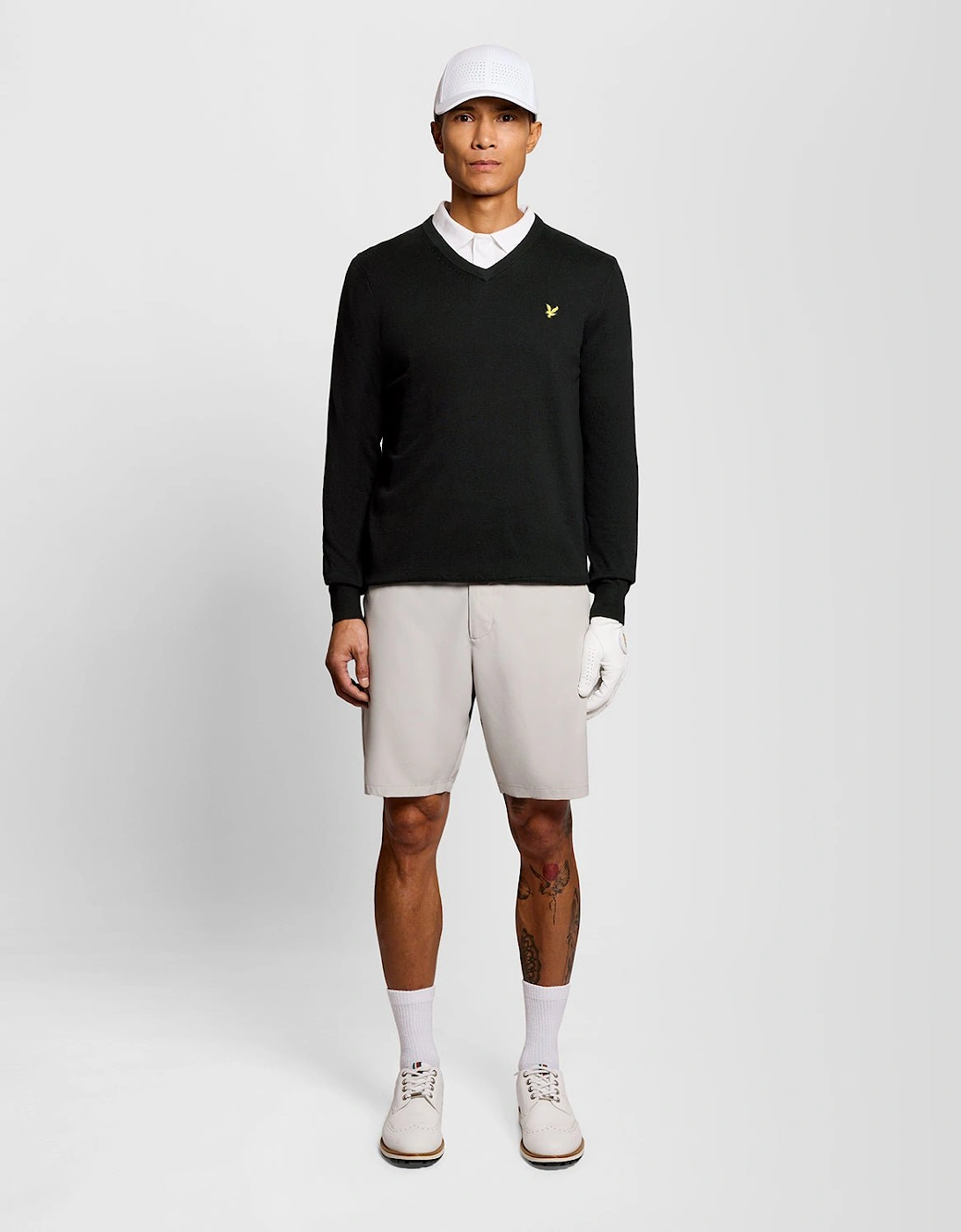 Cotton Blend V-Neck Jumper