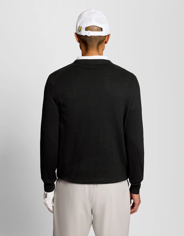 Cotton Blend V-Neck Jumper