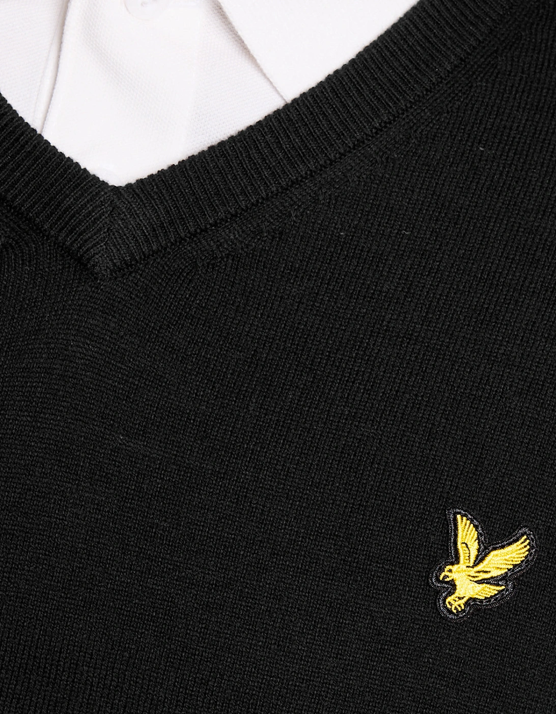 Cotton Blend V-Neck Jumper