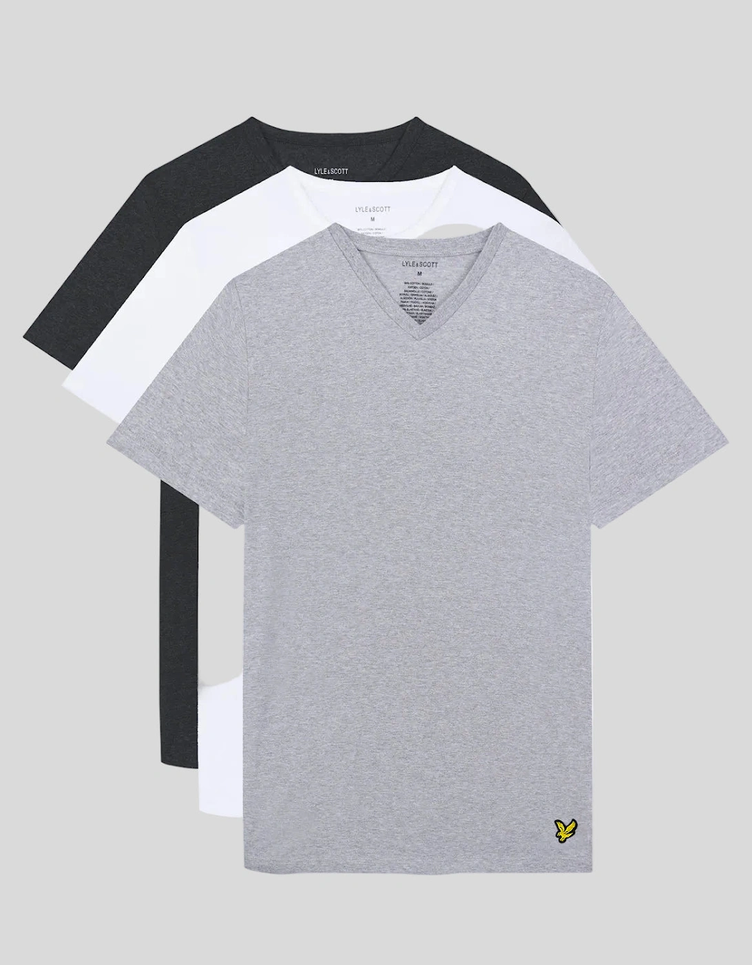 3-Pack V Neck Lounge T-Shirts, 2 of 1